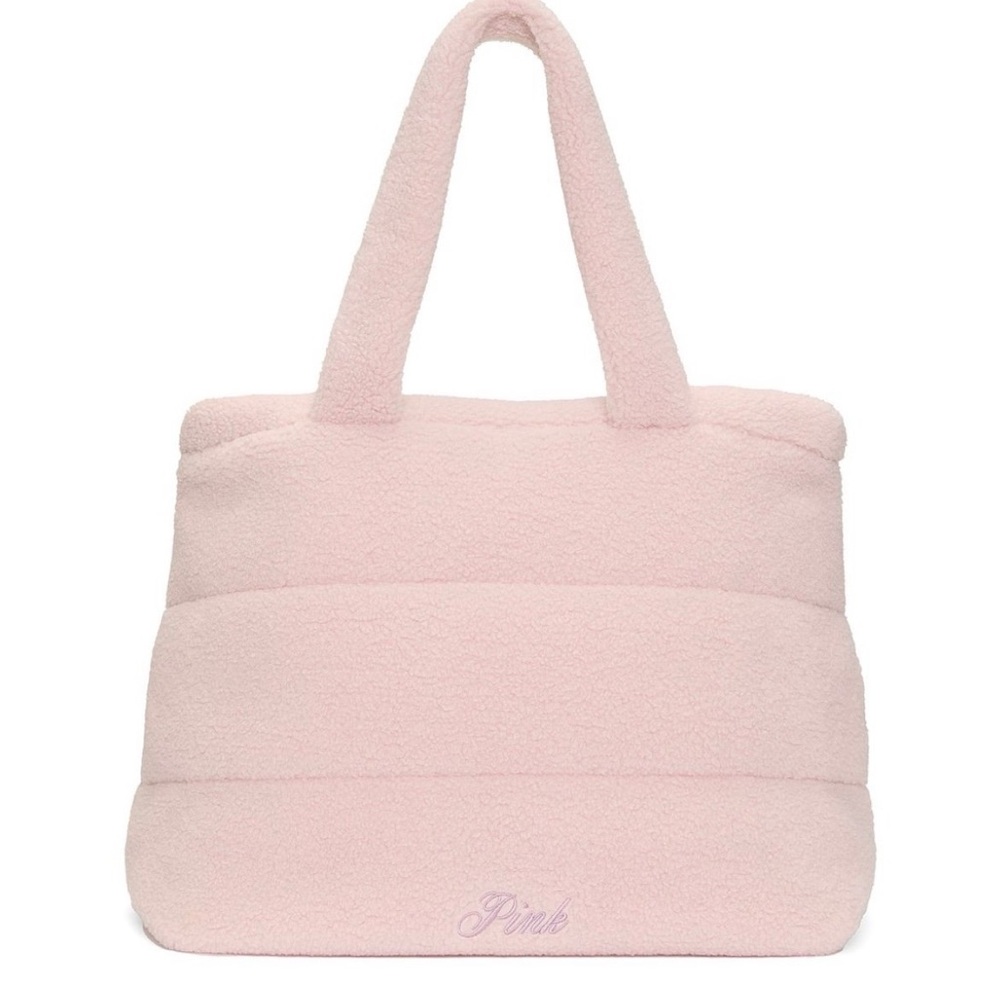Victorias Secret PINK Sherpa tote weekender bag 2025